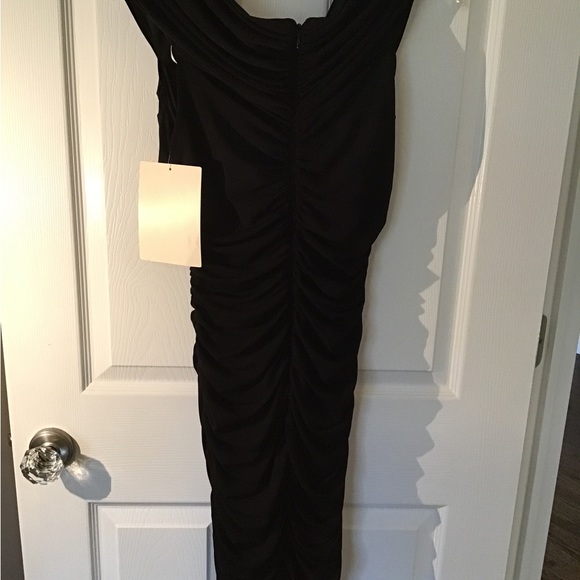 Boston Proper Jeweled Ruched Dress Proper Black - Picture 6 of 11